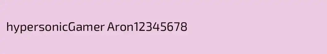 hypersonicGamer Aron12345678